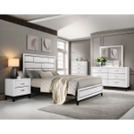 Picture of White Twin bed, Full bed, Dresser and mirror, Chest and Night stand Bedroom set collection
