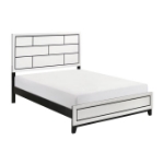 Picture of 5Pc White Twin bed, Full bed, Dresser and mirror, Chest and Night stand Bedroom set collection
