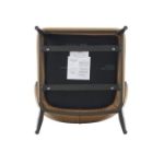 Picture of Camel Grey Leatherette Dining Chair with Metal Legs