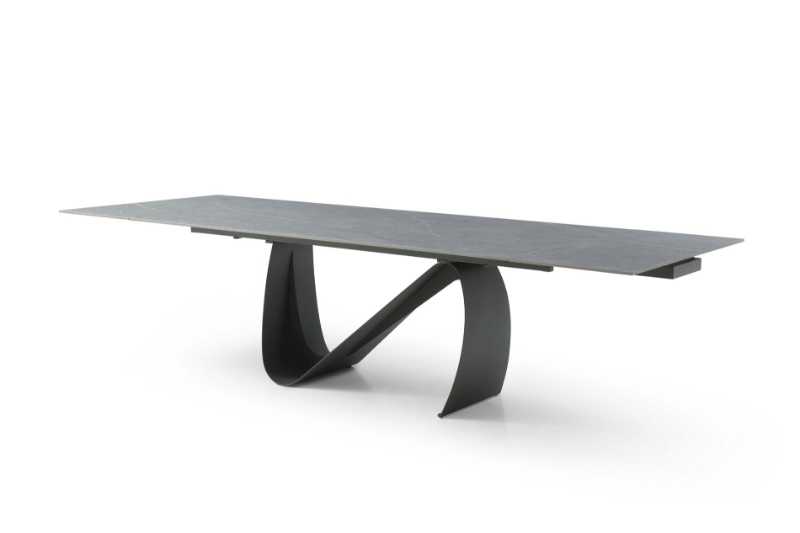 Picture of 83/123" EXTENDABLE DARK GREY MARBLE DINING TABLE