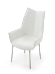 Picture of Leather Swivel White Dining Chair