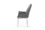 Picture of Leather Swivel Dark Grey Dining Chair