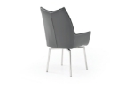 Picture of Leather Swivel Dark Grey Dining Chair