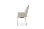Picture of Leather Swivel Grey Dining Chair