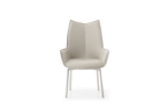 Picture of Leather Swivel Grey Dining Chair