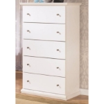 Picture of 33.31"L x 53.94"H Wood 5 Drawers Chest
