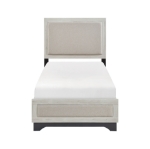Picture of Twin Platform Bed White oak and Gray
