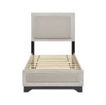Picture of Twin Platform Bed White oak and Gray