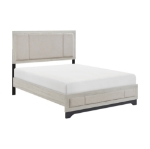 Picture of Full Platform Bed White oak and Gray
