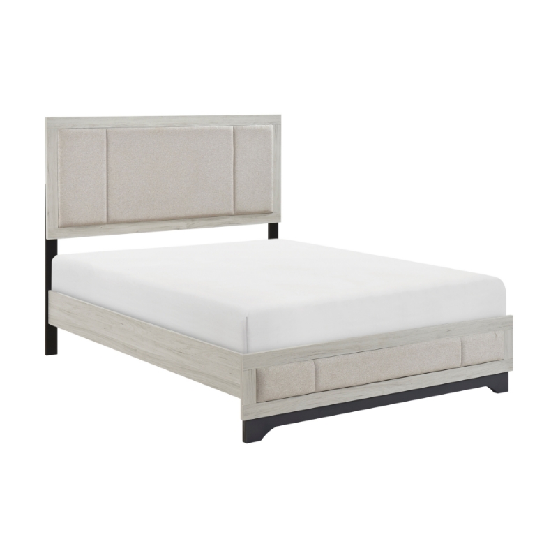 Picture of Full Platform Bed White oak and Gray