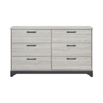 Picture of White oak and Gray Finish Dresser and Mirror