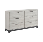 Picture of White oak and Gray Finish Dresser and Mirror