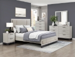 Picture of White oak and Gray Finish Dresser and Mirror