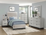 Picture of White oak and Gray Finish Dresser and Mirror