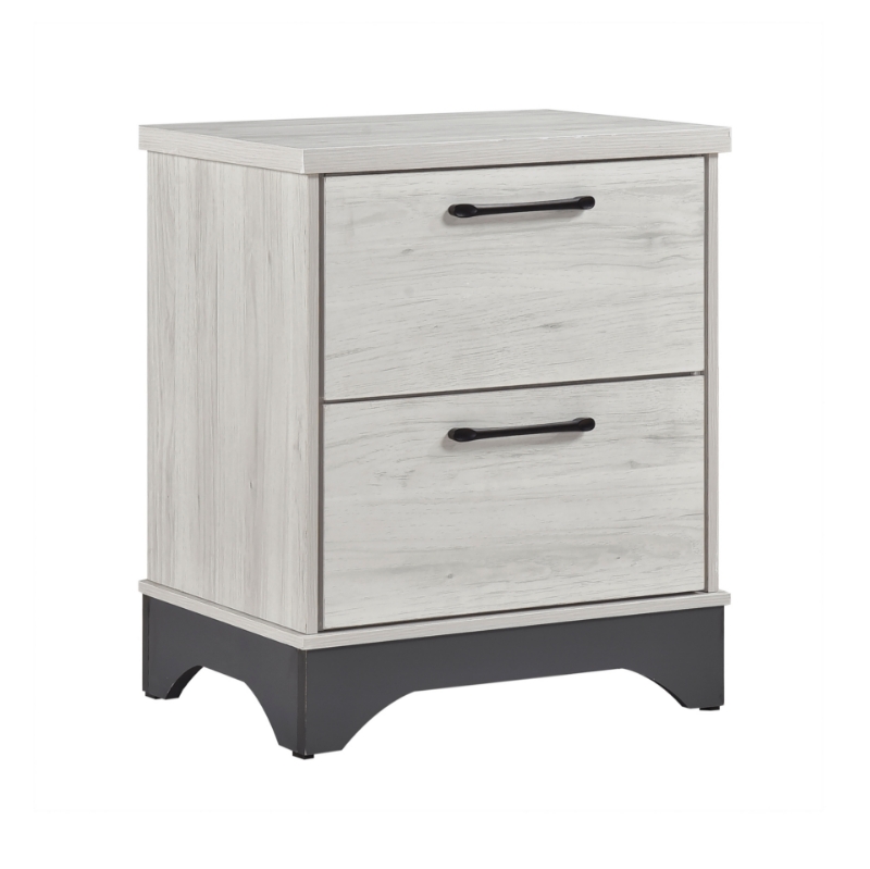 Picture of White Oak and Gray Finish Night Stand