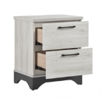 Picture of White Oak and Gray Finish Night Stand