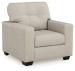 Picture of Bone Color Faux Leather Sofa, Loveseat and Chair
