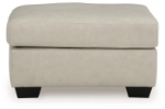 Picture of Bone Color Faux Leather Ottoman