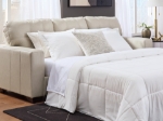 Picture of Bone Color Faux Leather Queen Sofa Sleeper