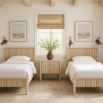Picture of Natural Twin Solid Wood Bed
