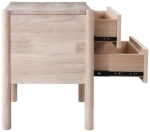 Picture of Natural And Brown Two Drawer Solid Wood Nightstand
