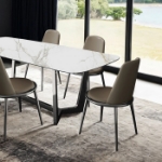 Picture of 7pcs or 9pcs Silver/Taupe Dining Table Set