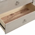 Picture of Natural Oak Dresser and Mirror with Felt-Lined Top Drawer
