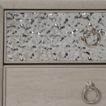 Picture of Natural Oak And Espresso Two Drawer Night Stand with Felt-Lined Top Drawer