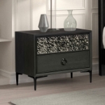 Picture of Espresso Two Drawer Night Stand with Felt-Lined Top Drawer