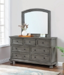 Picture of White, Cherry, Black or Grey Dresser And Mirror