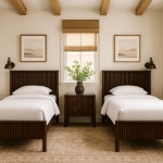 Picture of Brown Twin Solid Wood Bed