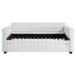Picture of Boucle Upholstered Twin Day Bed with Trundle White