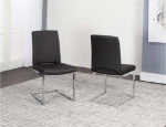 Picture of Black Polyurethane Chair - Chrome Frame