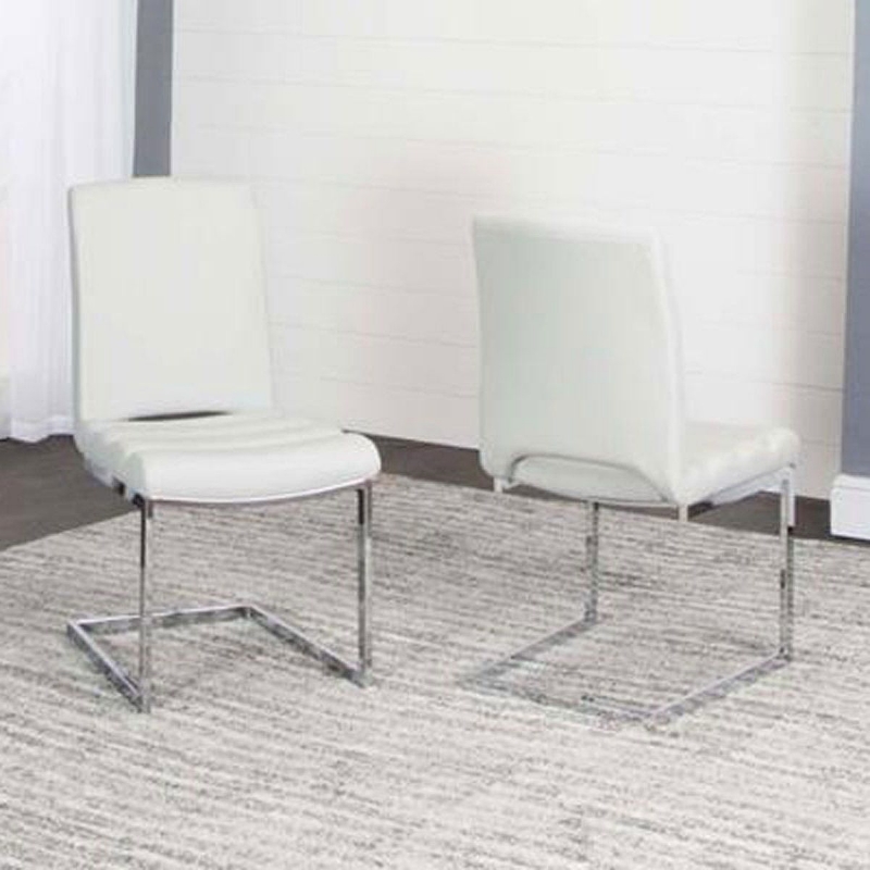 Picture of Light Gray Polyurethane Chair - Chrome Frame