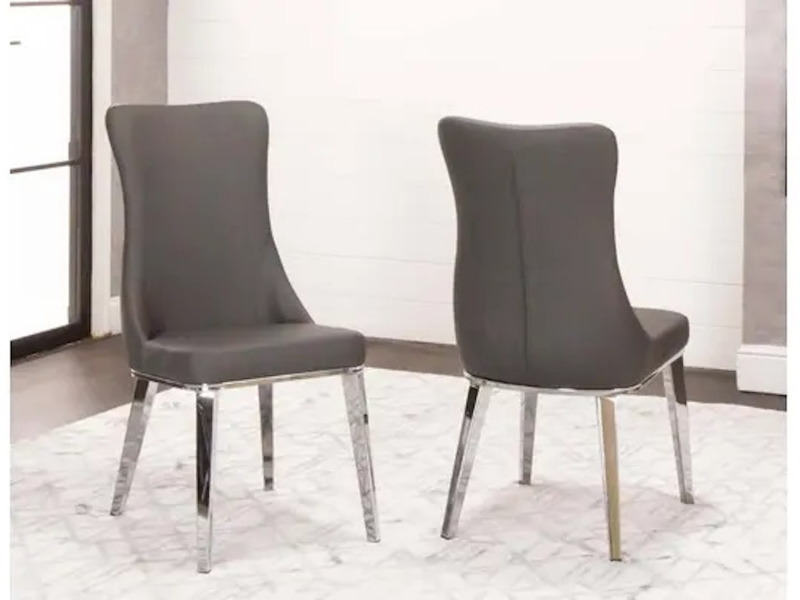 Picture of Charcoal Polyurethane Chair - Chrome Frame