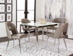 Picture of Rectangular 32 x 48 Super White Tempered Glass Table Top and Chrome Table Base