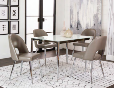 Show details for Rectangular 32 x 48 Super White Tempered Glass Table Top and Chrome Table Base Picture of Rectangular 32 x 48 Super White Tempered Glass Table Top and Chrome Table Base