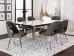 Picture of Rectangular 40 x 70 Super White Tempered Glass Table Top and 40 x 70 Chrome Table Base