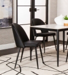 Picture of Black Polyurethane Chair - Matte Black Frame