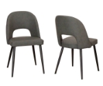 Picture of Charcoal Polyurethane Chair - Matte Black Frame