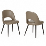 Picture of Mushroom, Charcoal or Black Polyurethane Chair - Matte Black Frame