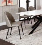 Picture of Mushroom Polyurethane Chair - Matte Black Frame