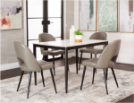 Picture of Mushroom Polyurethane Chair - Matte Black Frame