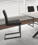 Picture of Black Polyurethane Chair - Matte Black Frame