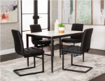 Picture of Black Polyurethane Chair - Matte Black Frame