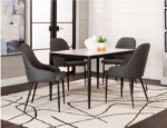 Picture of Charcoal Polyurethane Chair - Matte Black Frame