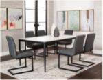 Picture of Charcoal Polyurethane Chair - Matte Black Frame