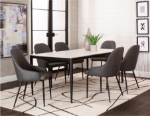 Picture of Charcoal Polyurethane Chair - Matte Black Frame