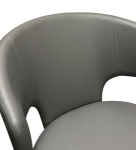 Picture of Charcoal Polyurethane Chair - Matte Black Frame