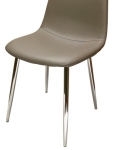 Picture of Mocha or Charcoal Polyurethane Chair - Chrome Frame